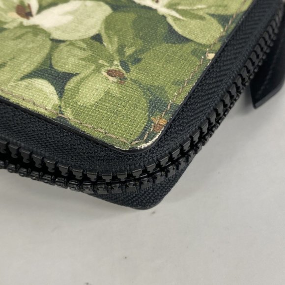 Gucci Floral Print Wallet - Green and Gold - Picture 8 of 10